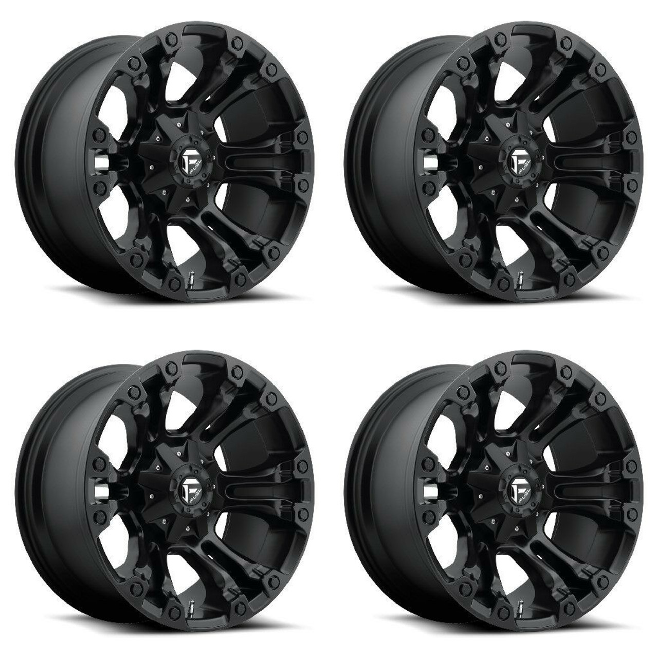 Set 4 Fuel D560 Vapor 17x9 5x4.5 5x5 Matte Black Wheels 17" -12mm Rims