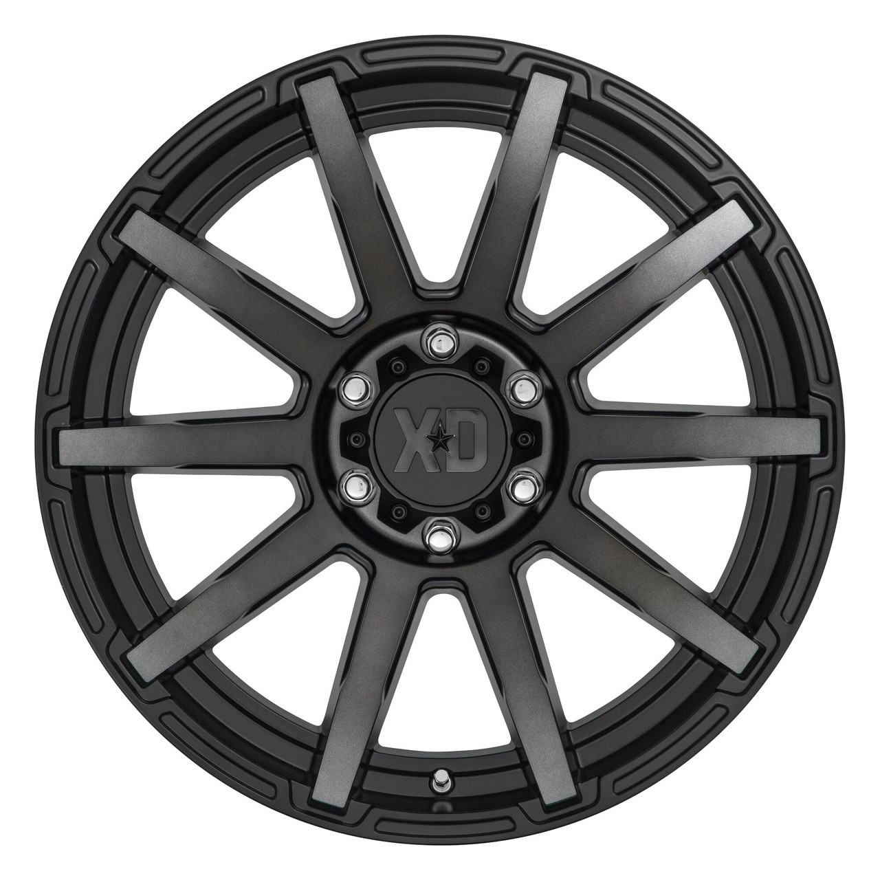 Set 4 XD XD847 Outbreak 22x10 8x170 Satin Black With Gray Tint Wheels 22" -18mm