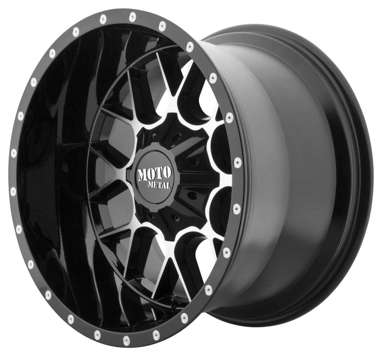 Set 4 Moto Metal MO986 Siege 22x10 6x135 6x5.5 Black Machined Wheels 22" -18mm
