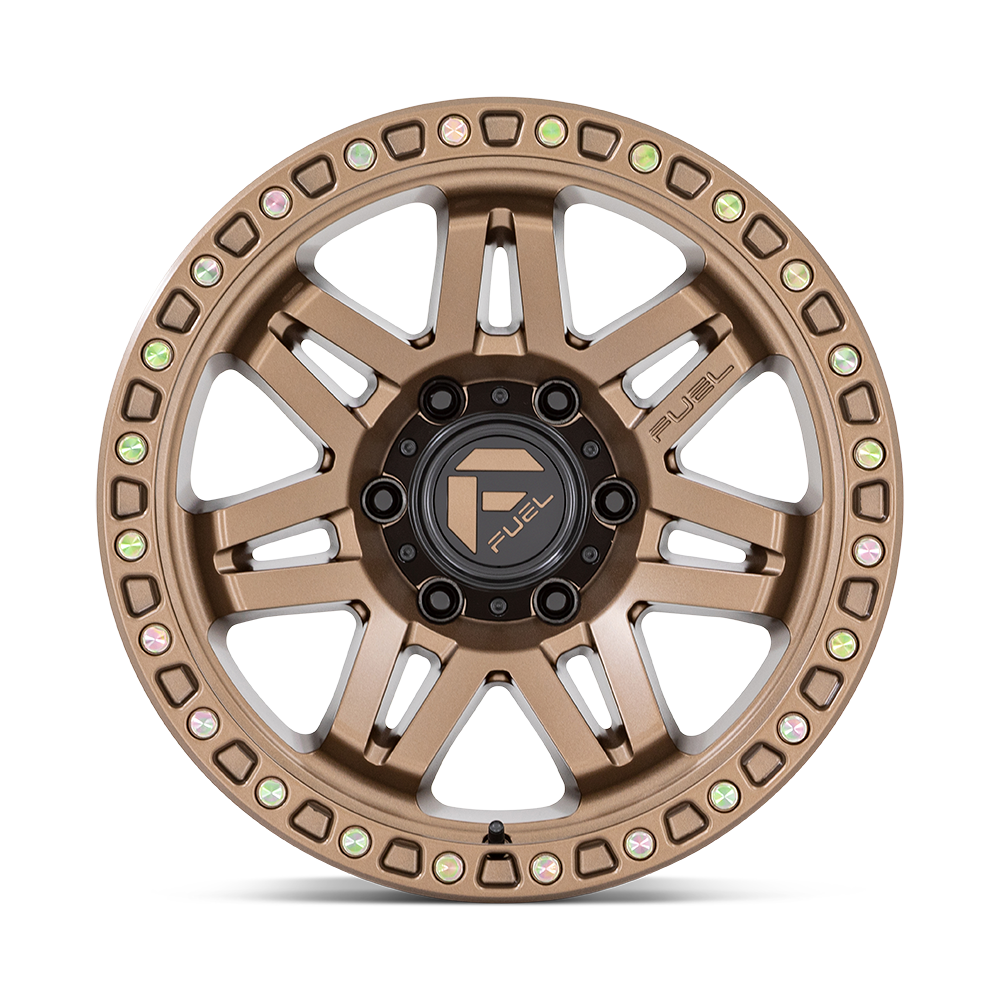 Set 4 Fuel D811 Syndicate 17x9 5x5 Full Matte Bronze Wheels 17" -12mm Truck Rims