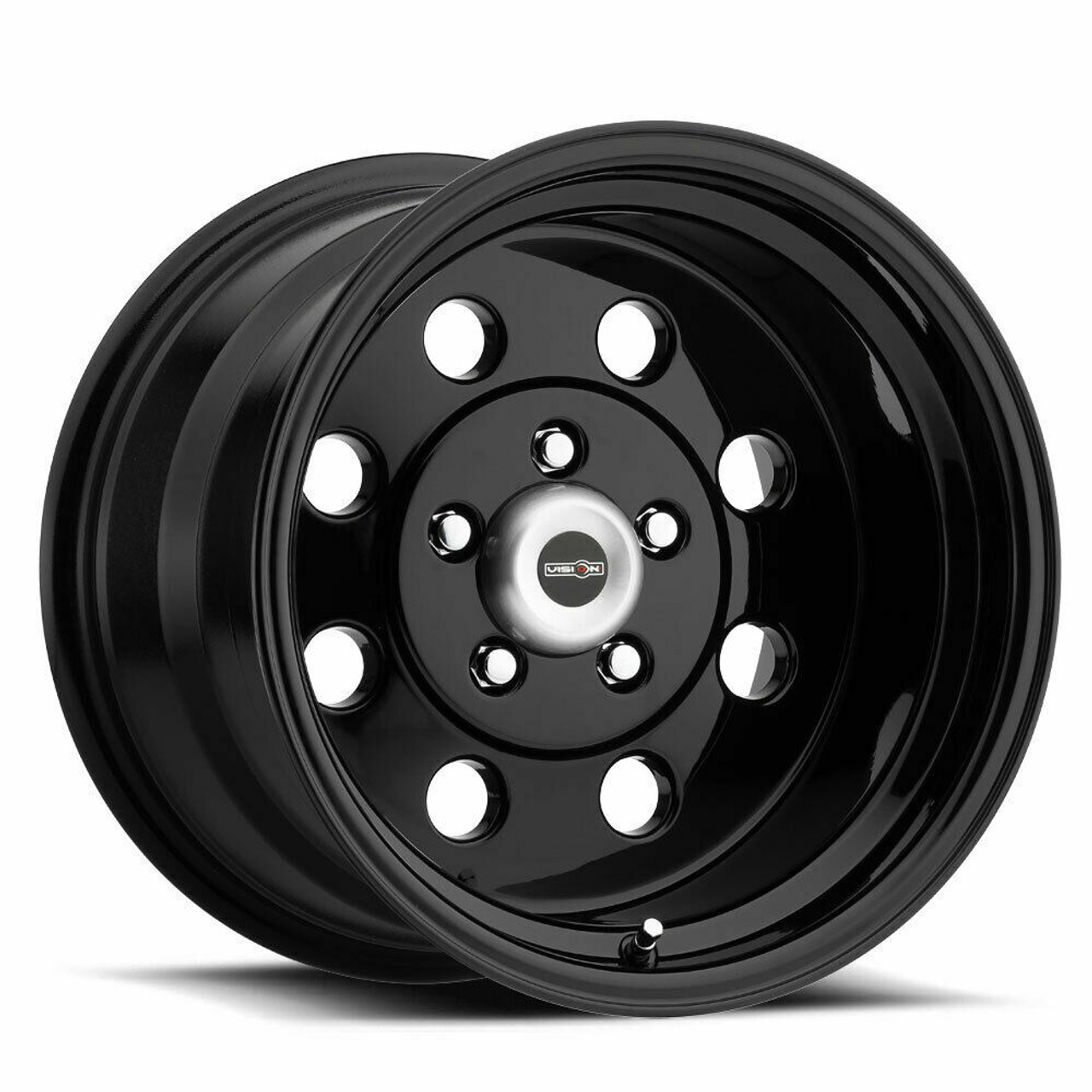 Set 4 15" Vision American Muscle 531 Sport Lite Gloss Black 15x8 5x4.75 Rims 0mm