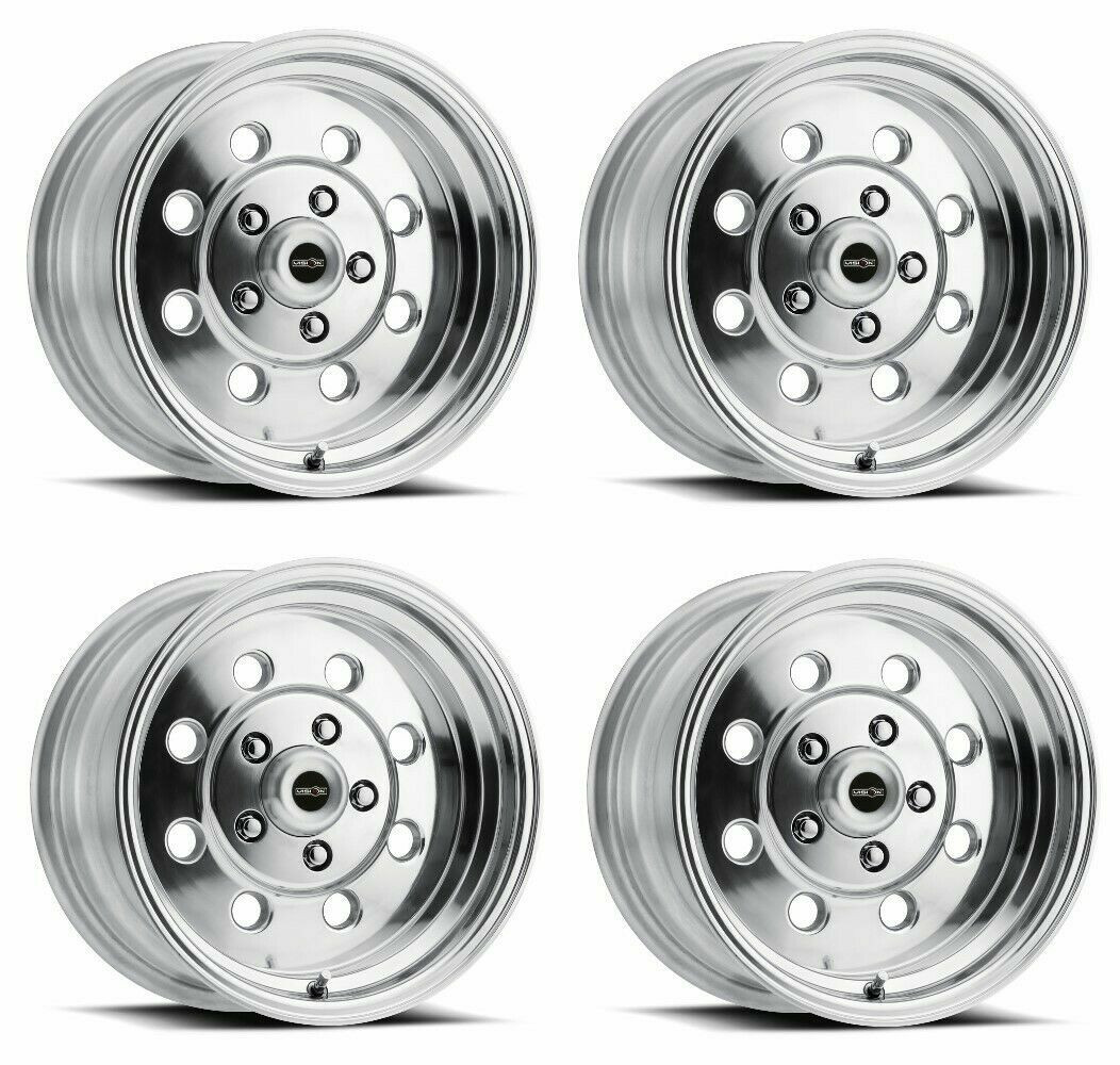 Set 4 15" Vision 531 Sport Lite Polished 15x8 Wheels 4x4.25 (4x108) 0mm Rims