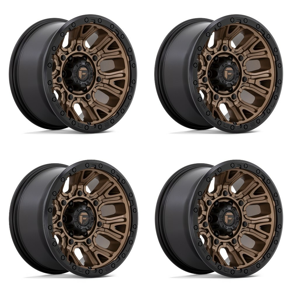 Set 4 Fuel  D826 Traction 20x10 8x170 Matte Bronze Black Ring Wheels 20" -18mm