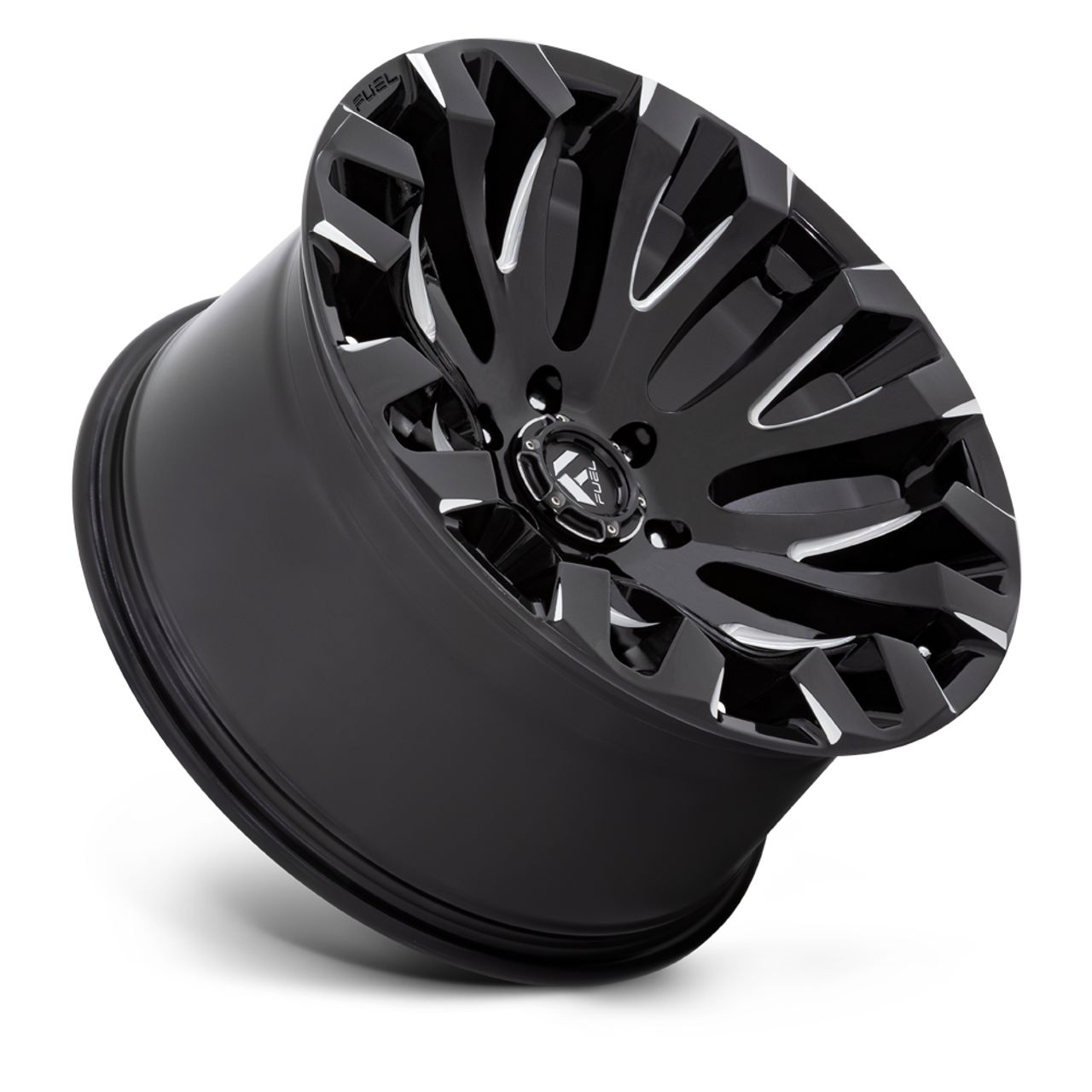 Fuel 1PC D828 Quake 20x10 6x5.5 Gloss Black Milled Wheel 20" -18mm Rim Fuel 1PC D828 Quake 20x10 6x5.5 Gloss Black Milled Wheel 20" -18mm Rim