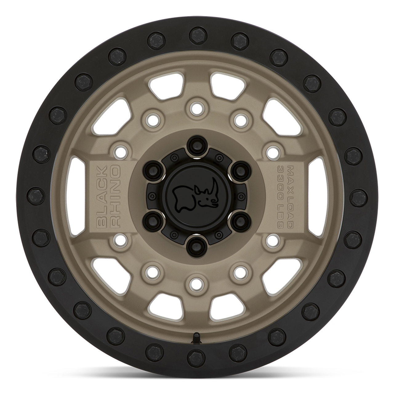 Black Rhino Avenger Beadlock 17x8.5 6x5.5 Desert Sand Black Wheel 17" -30mm