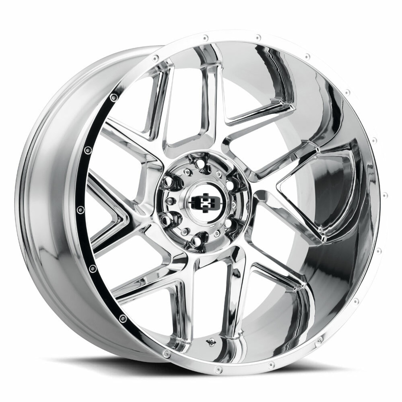 20" Vision Off-Road 360 Sliver Chrome Wheel 20x12 6x5.5 Lifted Truck Rim -55mm