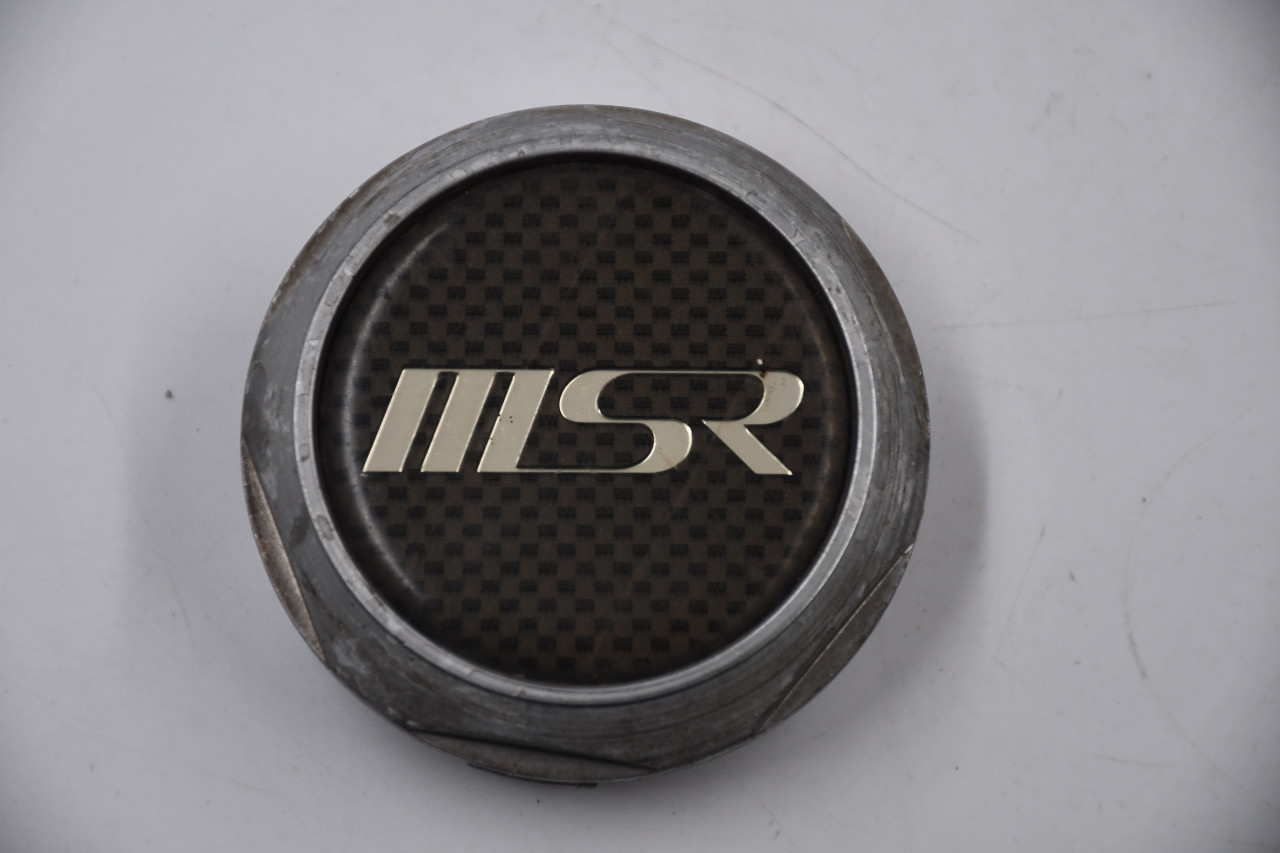 MSR Silver/ Checkered Insert/ Chrome Lettering Wheel Center Cap Hub Cap 3213(U) 2.5" MSR Snap in