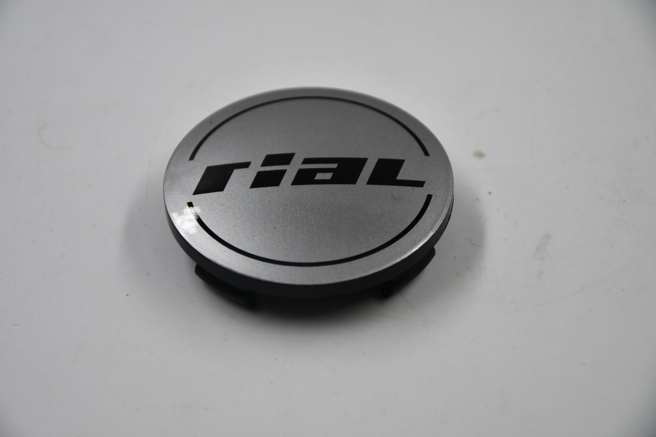 Rial Gloss Silver/Black Logo Wheel Center Cap Hub Cap N23(RI) 2.375" Rial Wheels Snap in