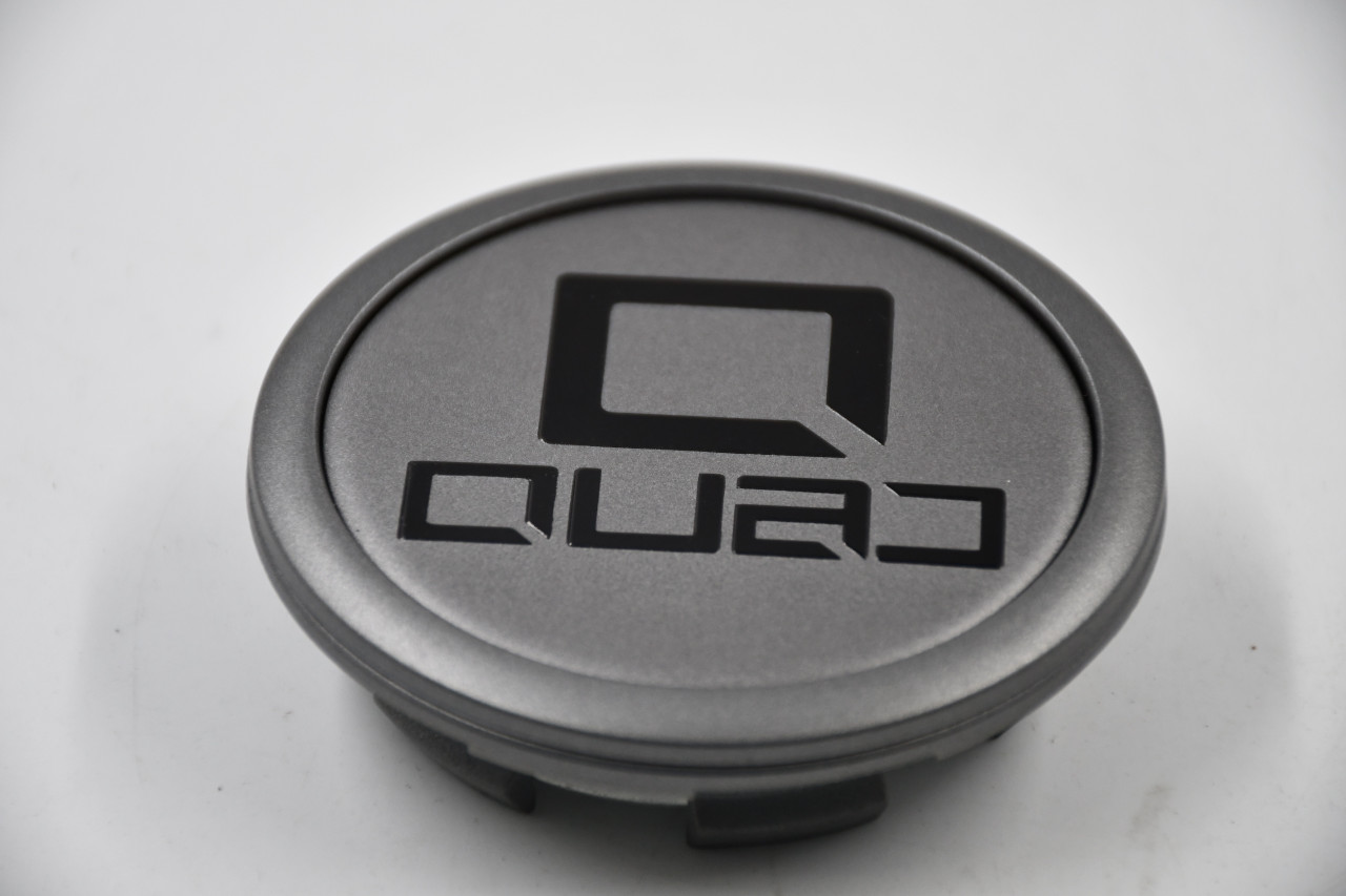 Quad Gray /Black Logo Wheel Center Cap Hub Cap T703K77-S1 3" Quad Snap in