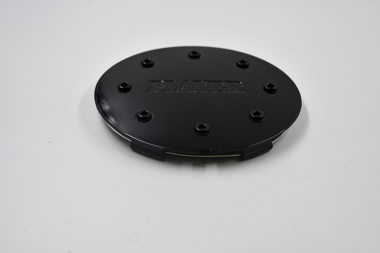 Player Gloss Black Wheel Center Cap Hub Cap CAP-717K152B 6.125" Player Snap in