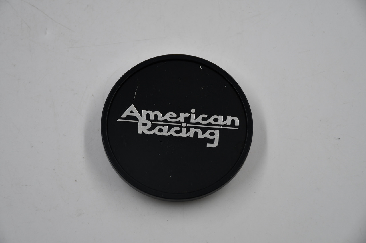 American Racing Matte Black/ Chrome Logo Wheel Center Cap Hub Cap BC-966(AR) 2.75" American Racing Snap in