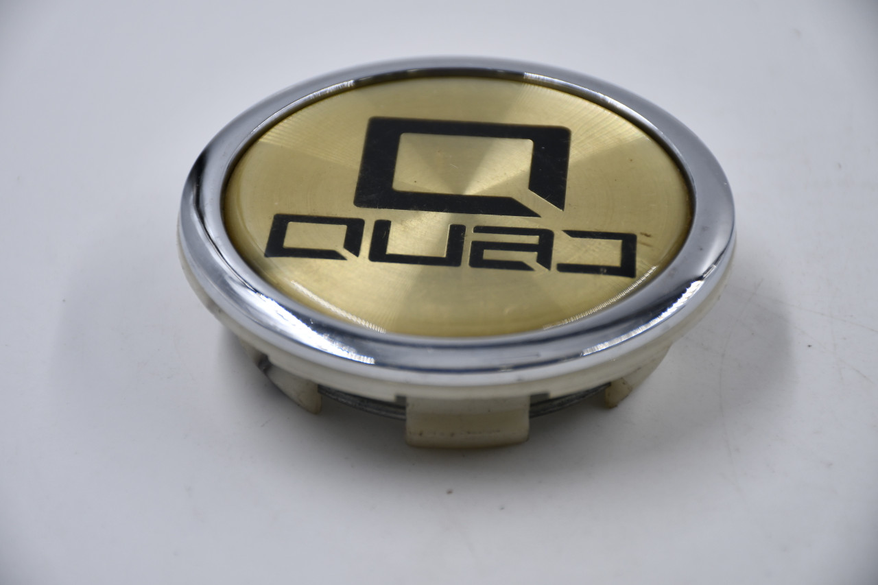 Quad Chrome/Gold Black Logo Wheel Center Cap Hub Cap 1987K77 3" Quad Snap in