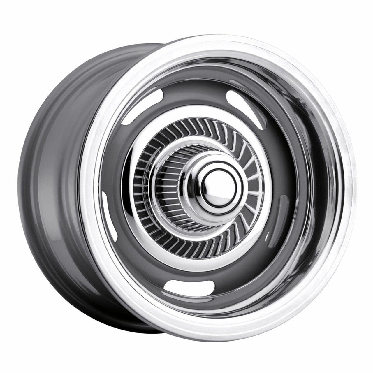 15" Vision American Muscle 55 Rally Silver Wheel 15x5 5x4.5 (5x114.3) Rim 6mm
