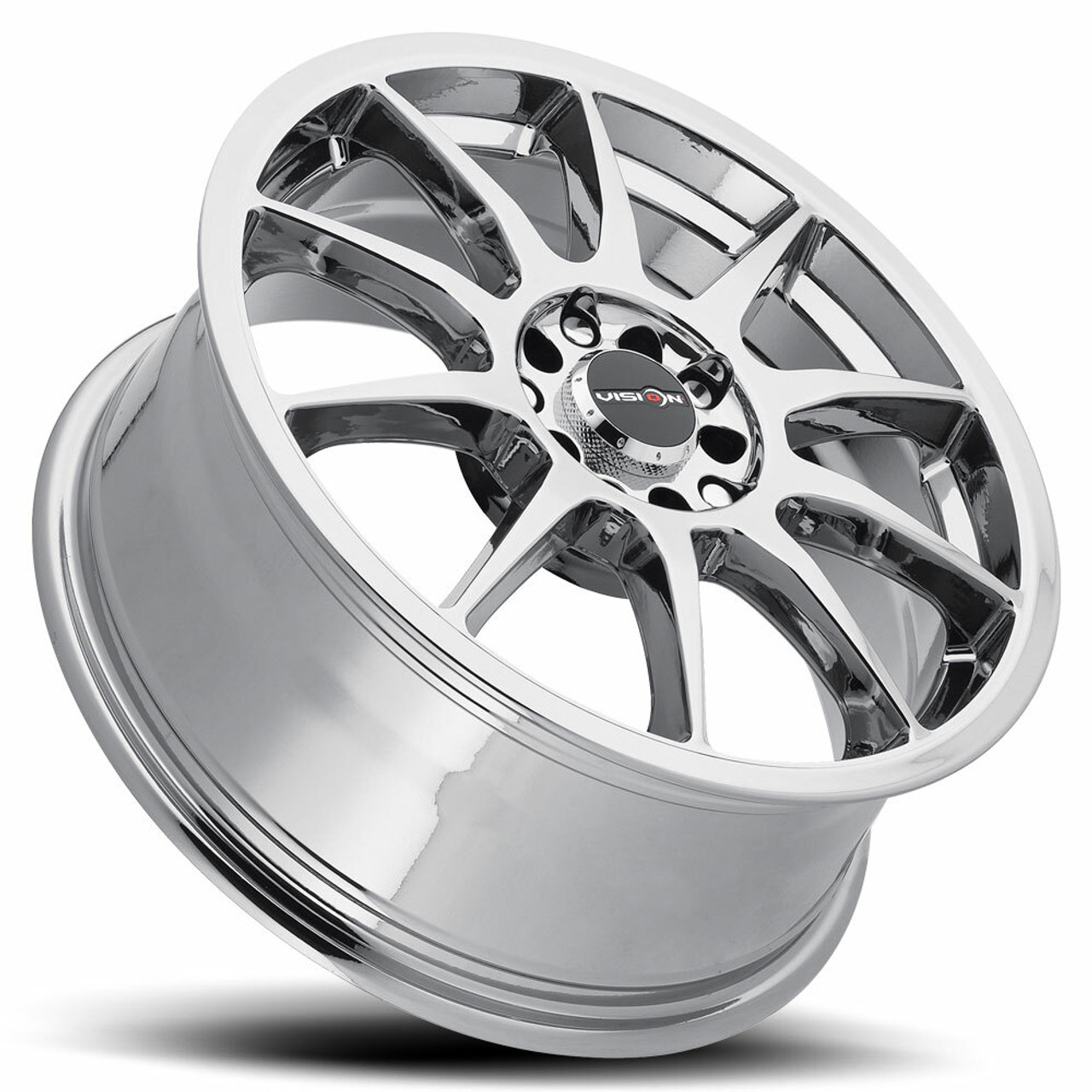 17" Vision Street 425 Bane Chrome Wheel 17x7 5x100 Street Rim 38mm