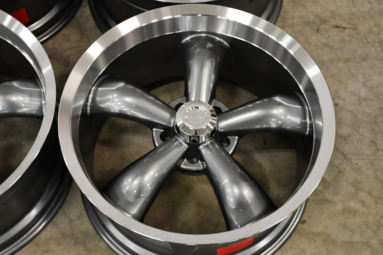 18" Vision American Muscle 142 Legend Gunmetal Machined Lip 18x8.5 5x5 10mm Rim