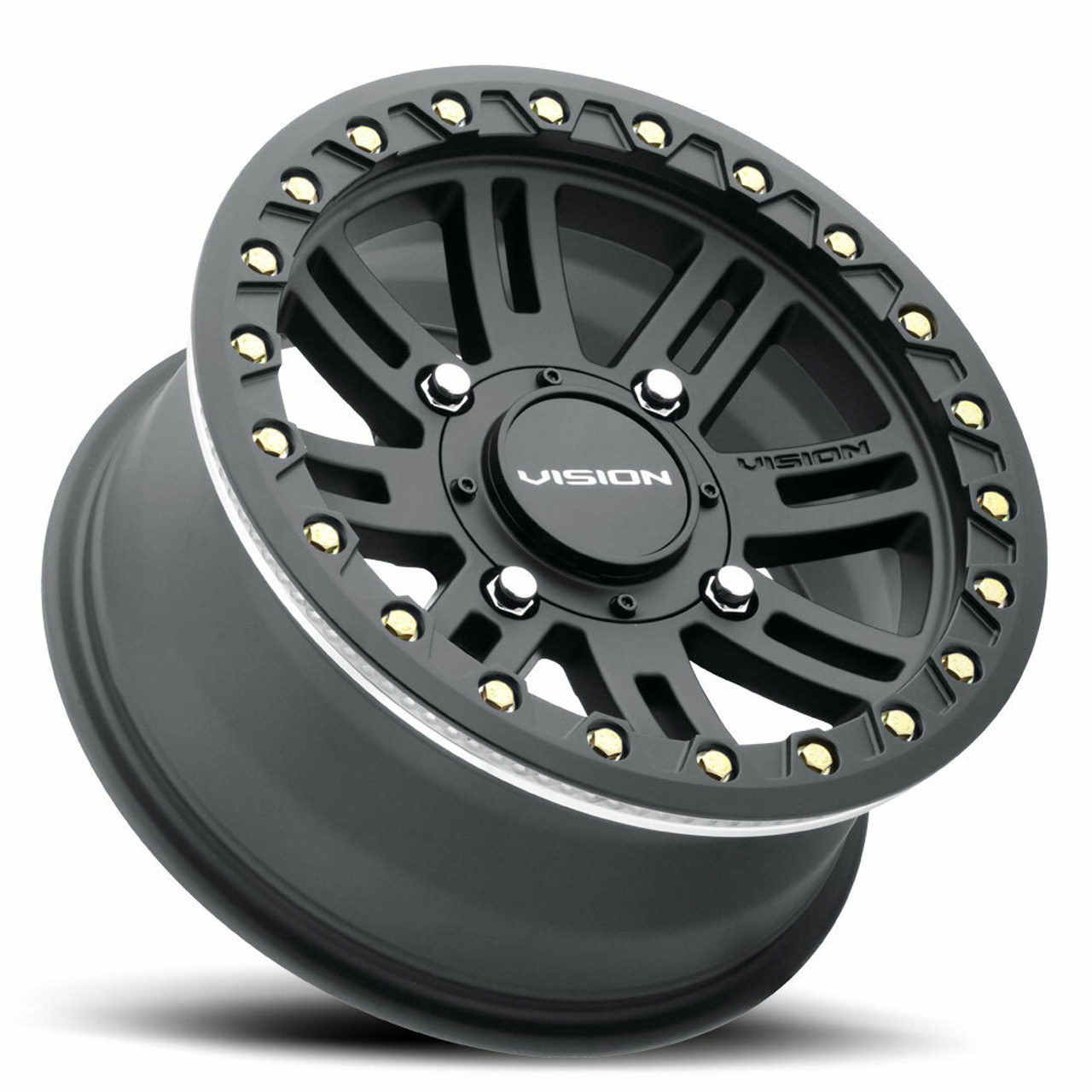 14" Vision ATV 356 Manx 2 Beadlock Satin Black Wheel 14x7 4x110 13mm Rim