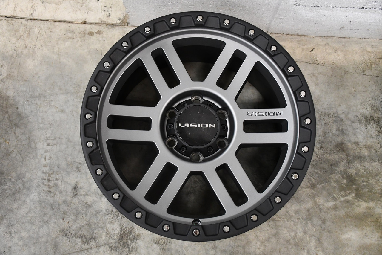17" Vision Off-Road 354 Manx 2 Satin Grey Wheel 17x9 5x5 For Jeep GMC Rim 12mm