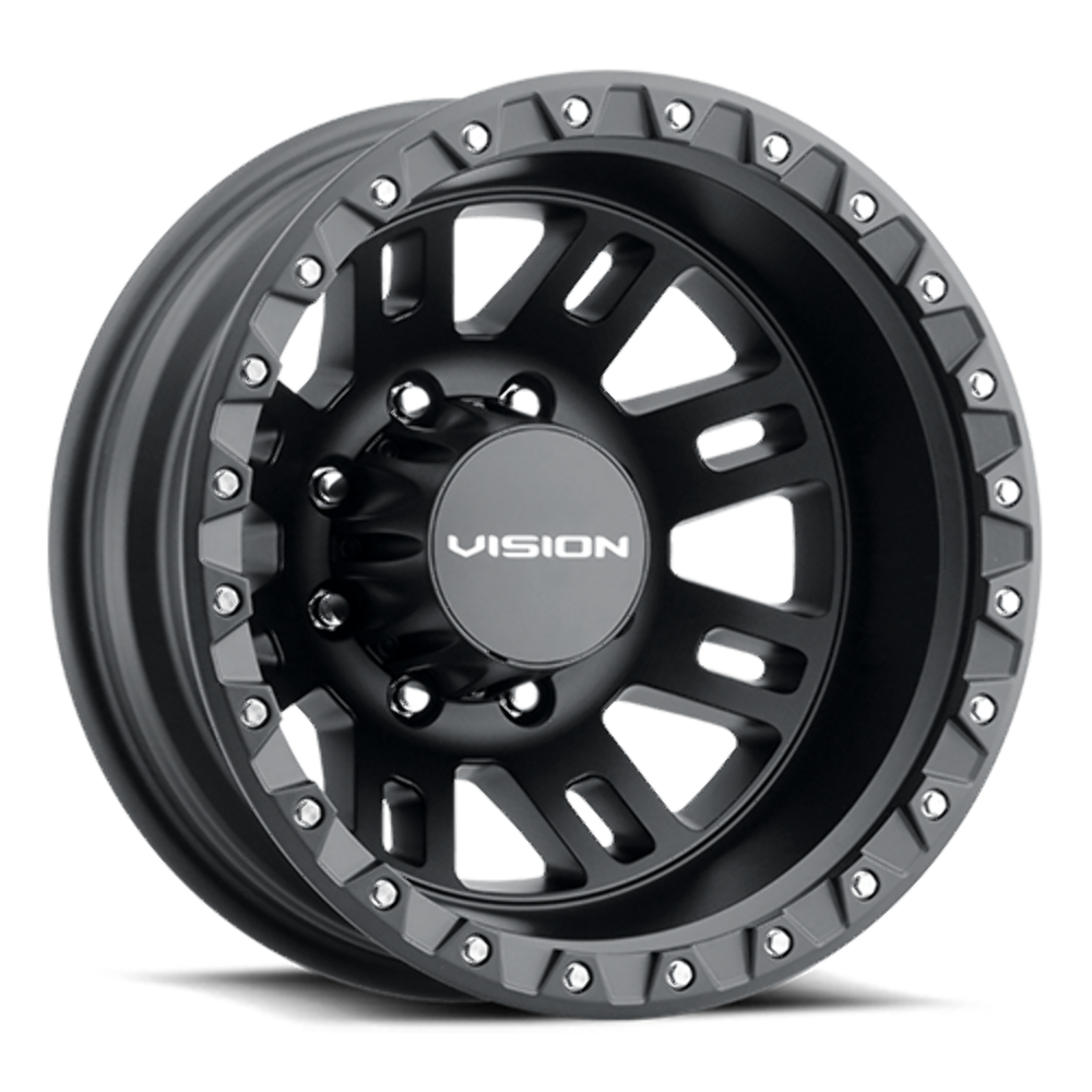 17" Vision HD 408 Manx 2 Dually Satin Black Rear Wheel 17x6.5 8x200 -143.35mm