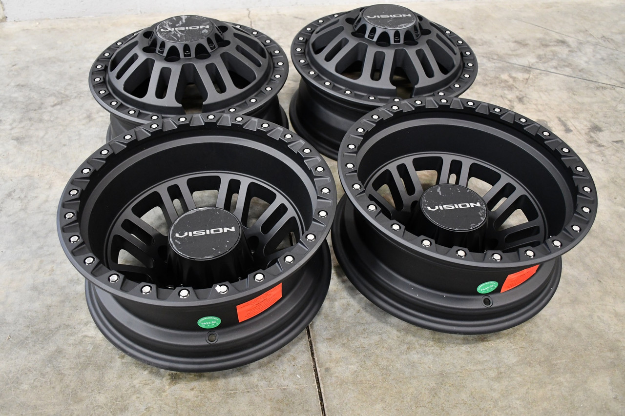 17" Vision HD 408 Manx 2 Dually Satin Black Rear Wheel 17x6.5 8x200 -143.35mm