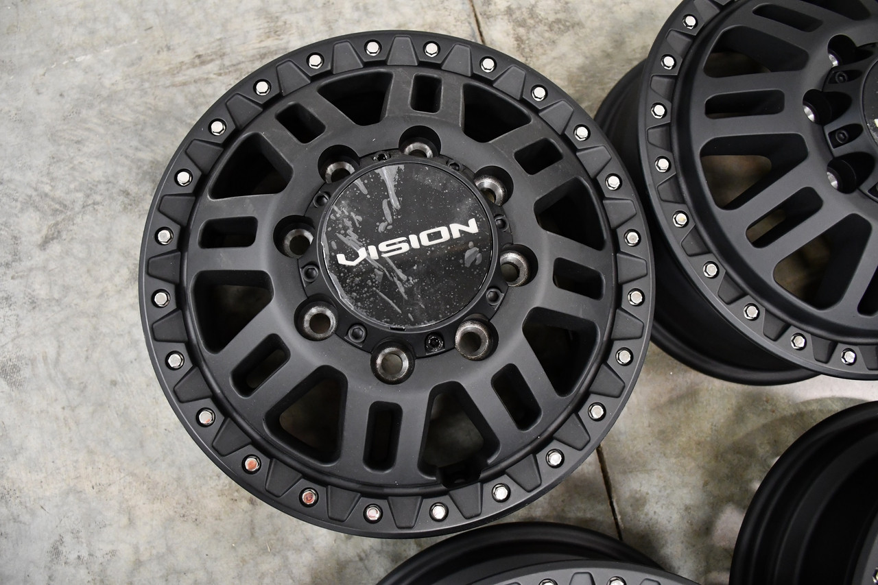 17" Vision HD 408 Manx 2 Dually Satin Black Rear Wheel 17x6.5 8x200 -143.35mm