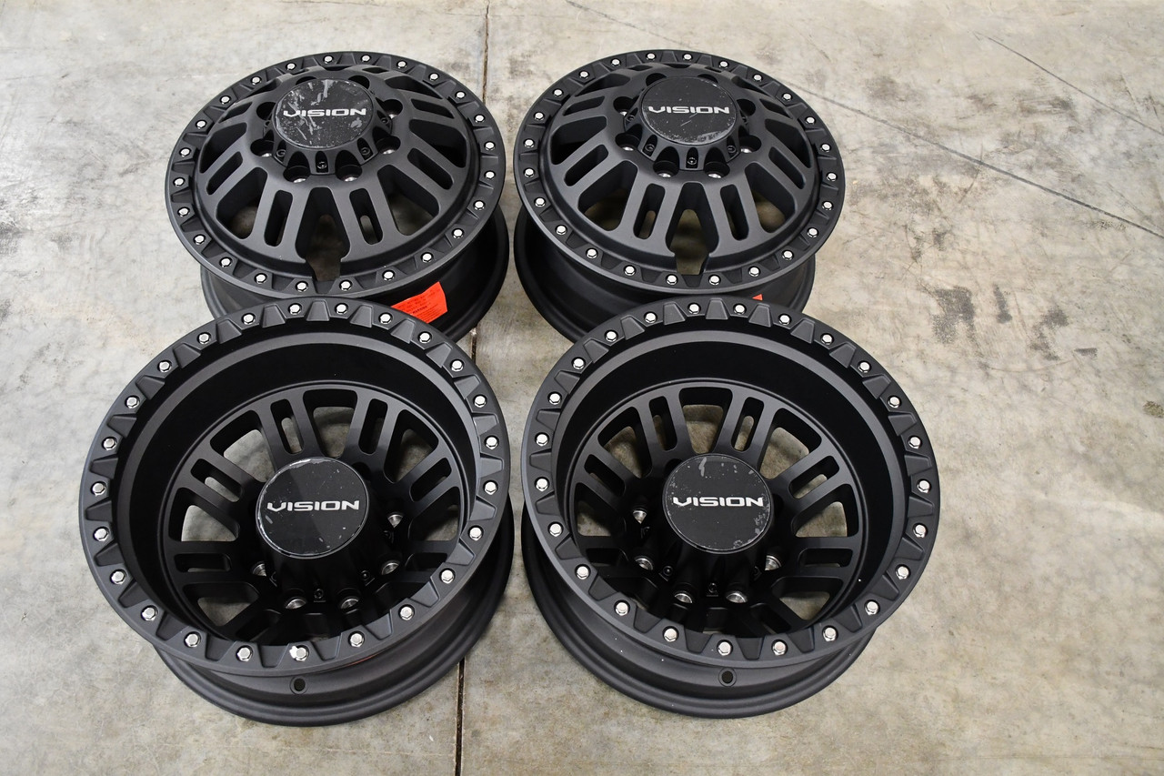 17" Vision HD 408 Manx 2 Dually Satin Black Rear Wheel 17x6.5 8x200 -143.35mm