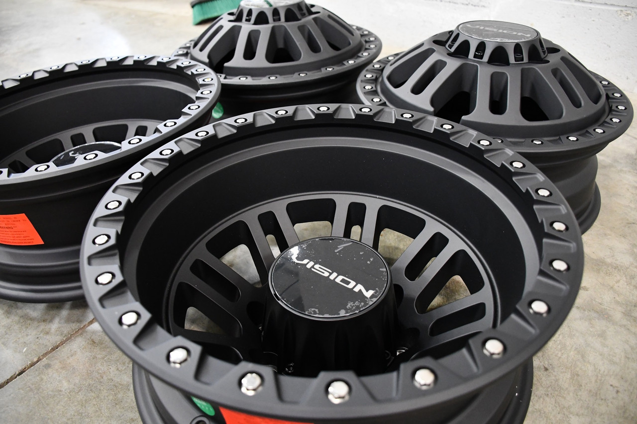 17" Vision HD 408 Manx 2 Dually Satin Black Rear Wheel 17x6.5 8x200 -143.35mm