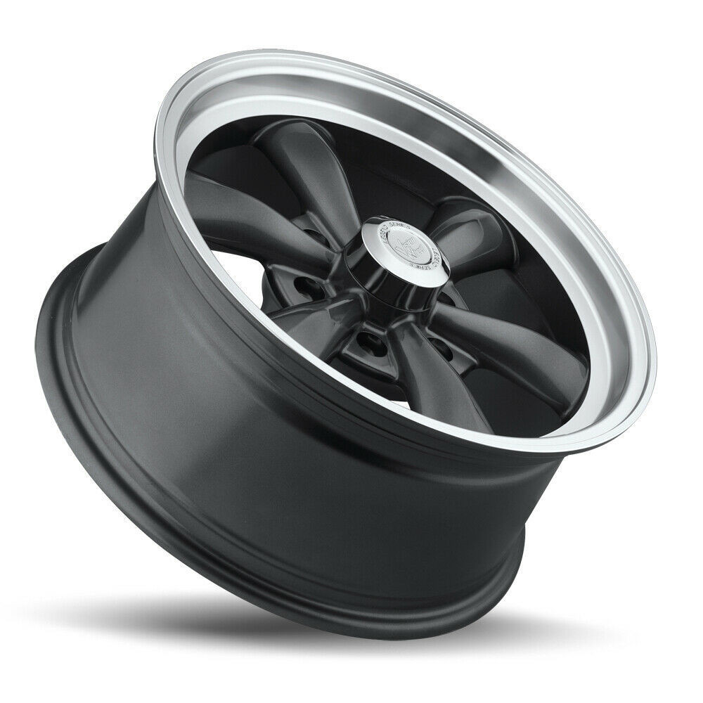 17" Vision American Muscle 141H Legend Gunmetal Machined Lip 17x8 6x5.5 19mm Rim