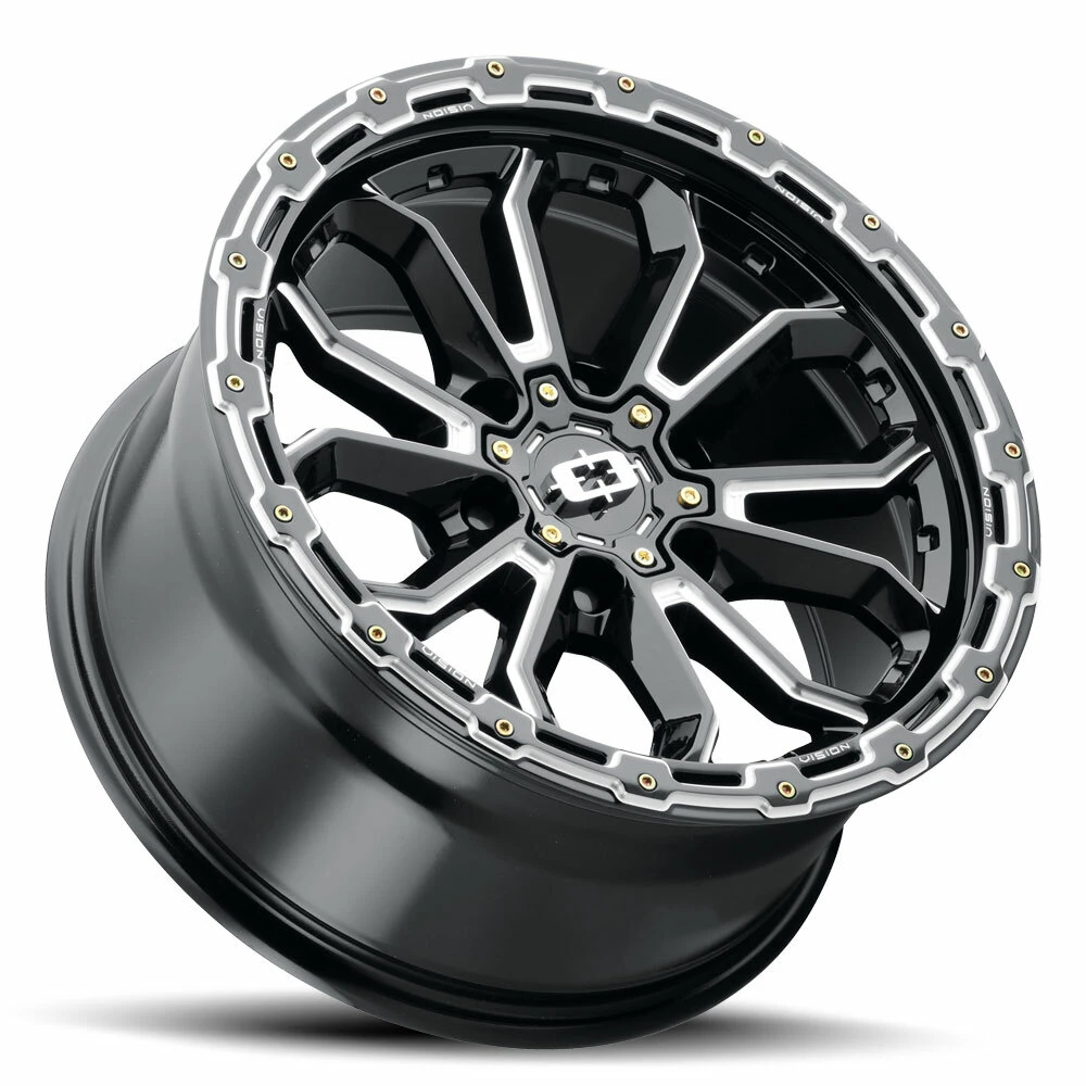 20" Vision Off-Road 405 Korupt Gloss Black Milled Spoke Wheel 20x9 5x5.5  -12mm