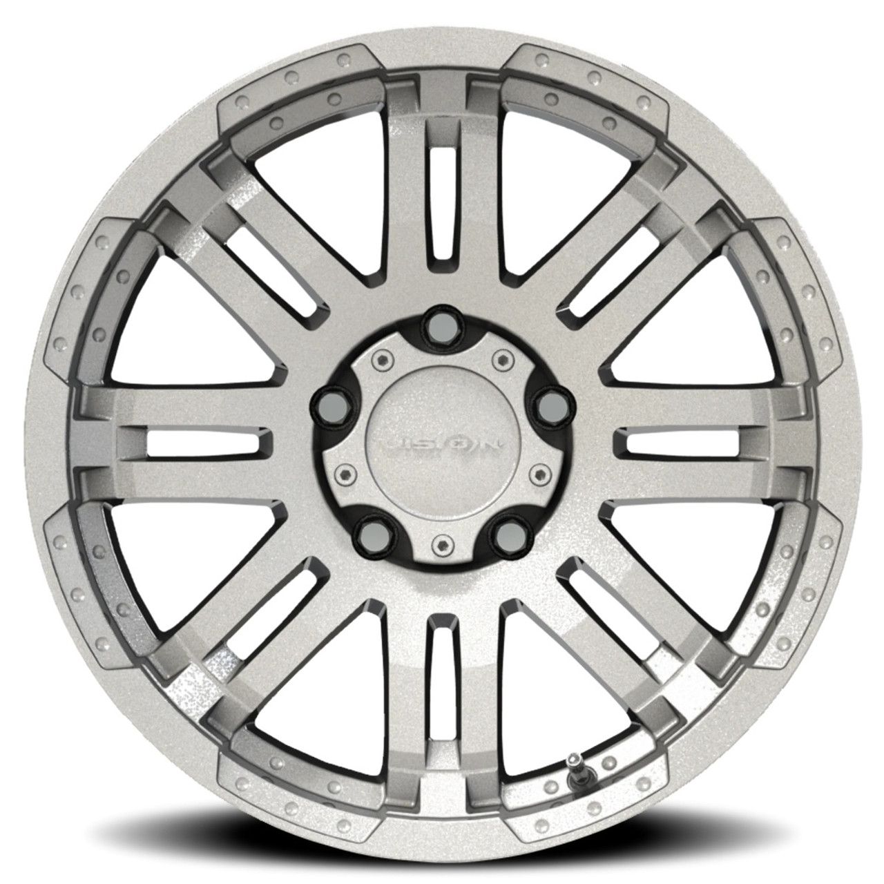15" Vision HD 375 Warrior Marine Paint Silver Wheel 15x6 5x5 For Chevy GMC 0mm