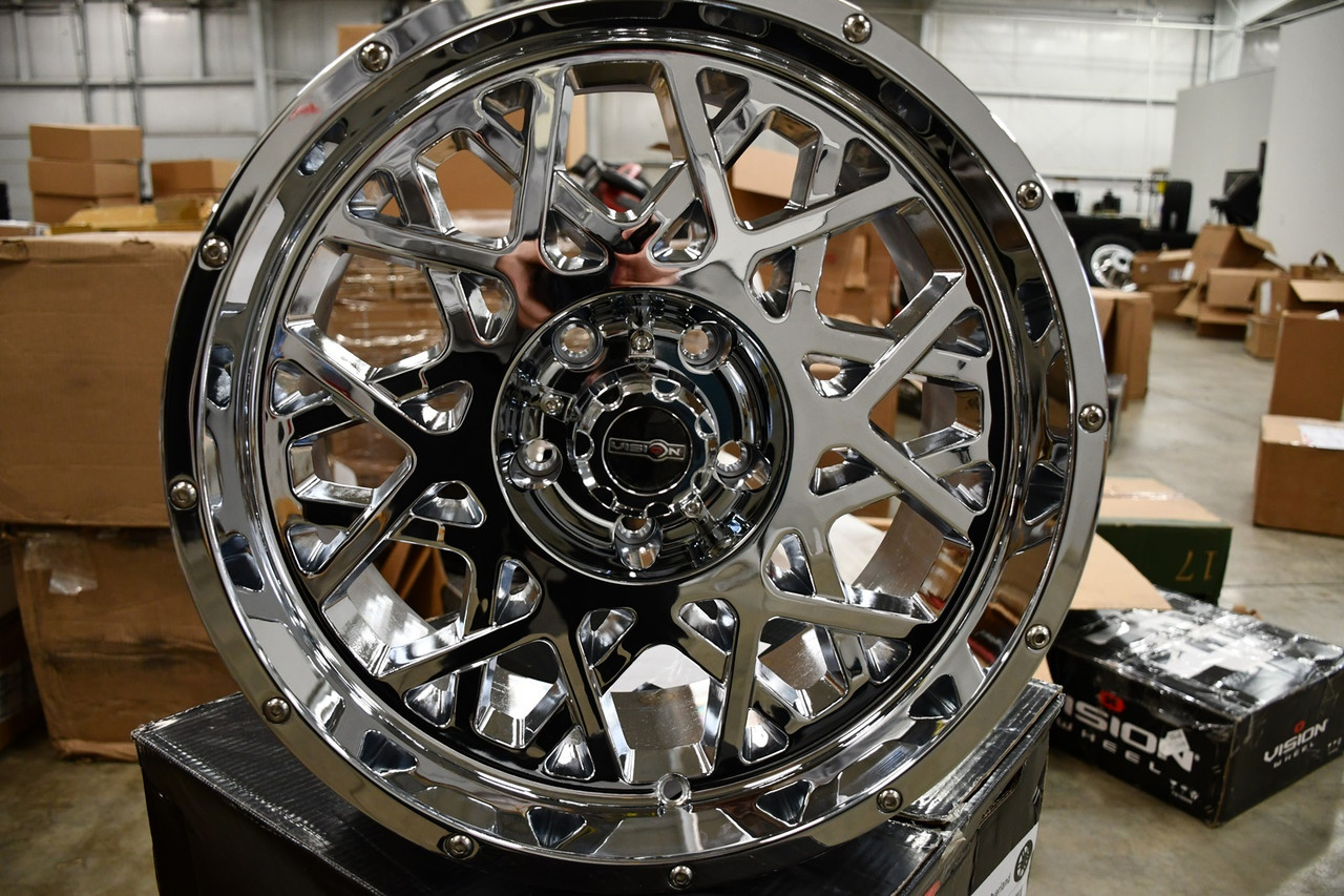 18" Vision Off-Road 412 Rocker Chrome Wheel 18x9 8x6.5 For Chevy GMC Rim 12mm