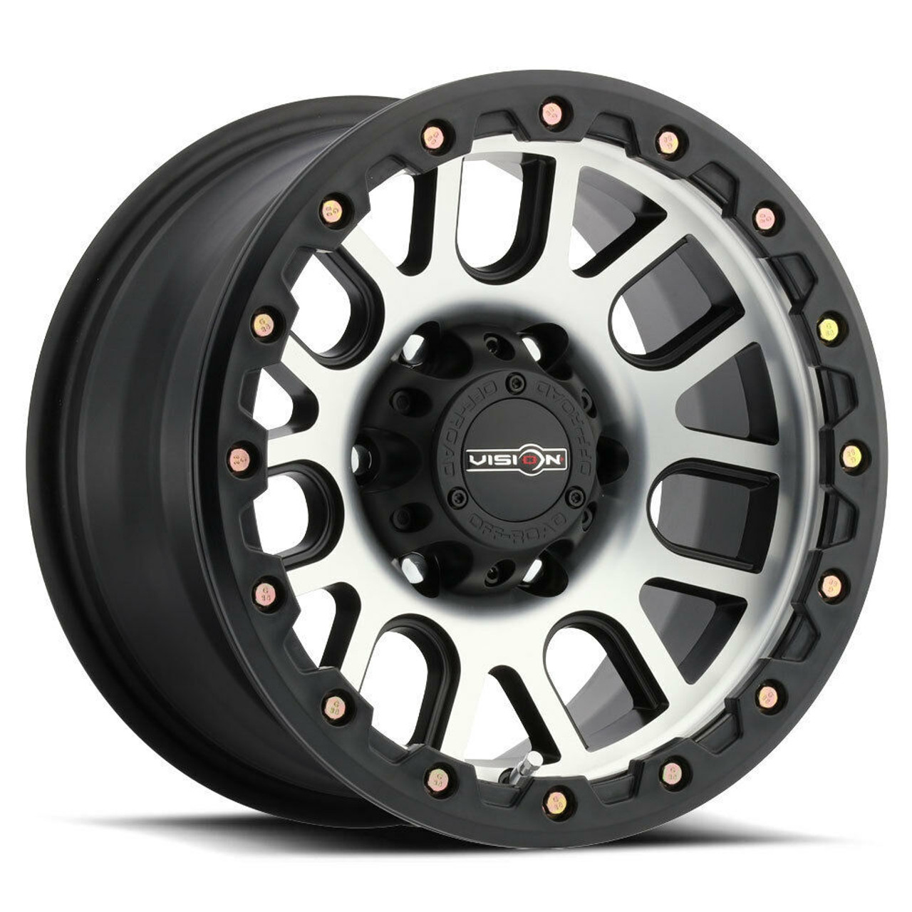 18" Vision Off-Road 111 Nemesis Matte Black Machined Face Wheel 18x9 8x6.5 18mm