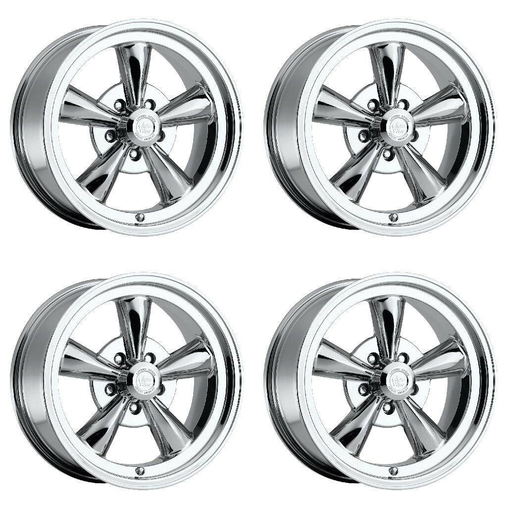 Set 4 17" Vision 141 Legend 5 Chrome 17x9 Wheels 5x4.5 (5x114.3) 0mm Rims