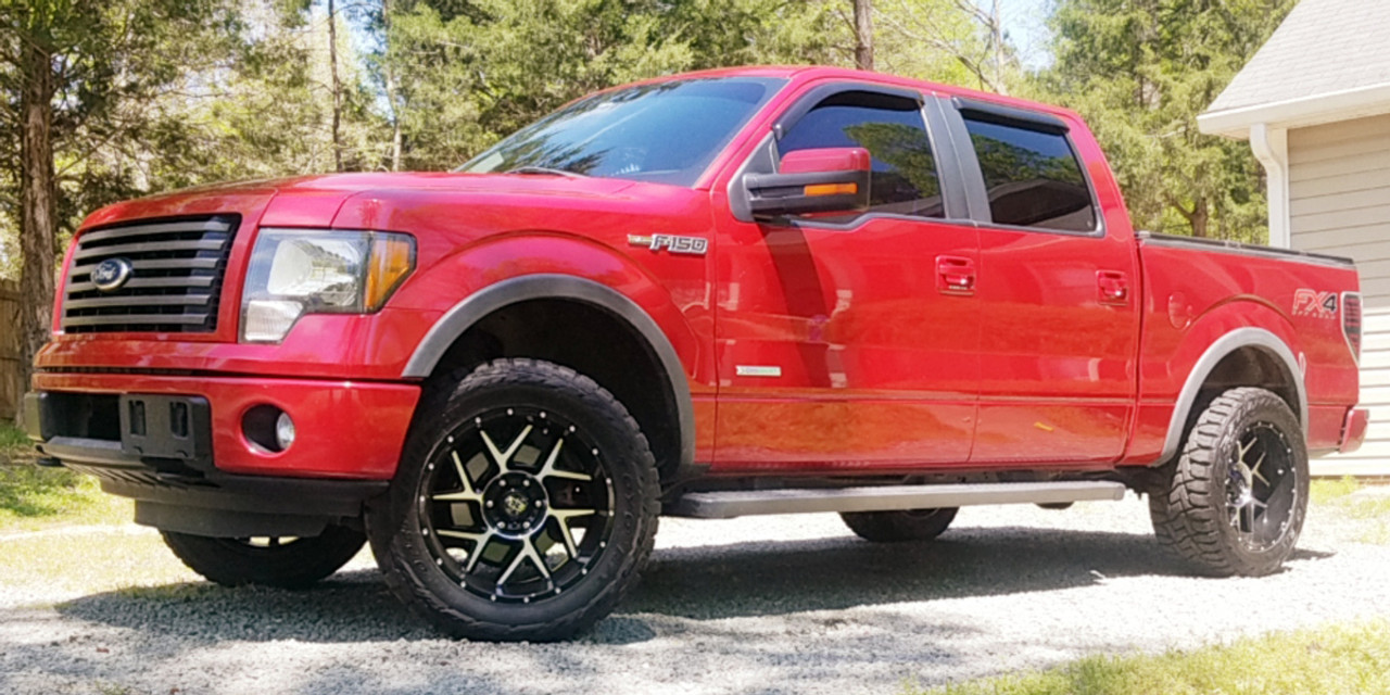20" Vision Off-Road 360 Sliver Gloss Black Machined Wheel 20x12 8x6.5 -51mm Rim