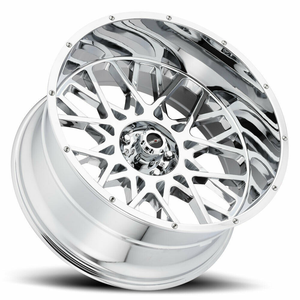 20" Vision 412 Rocker Chrome 20x9 Wheel 5x5 (5x127) 10mm Rim