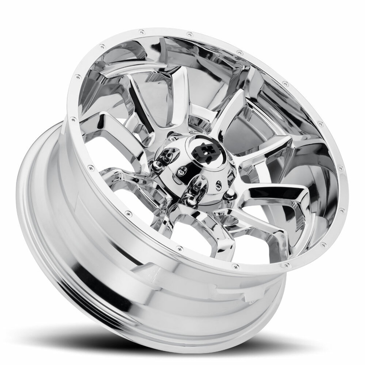 20" Vision Off-Road 415 Bomb Chrome Wheel 20x10 8x170 For Ford Lifted Rim -25mm