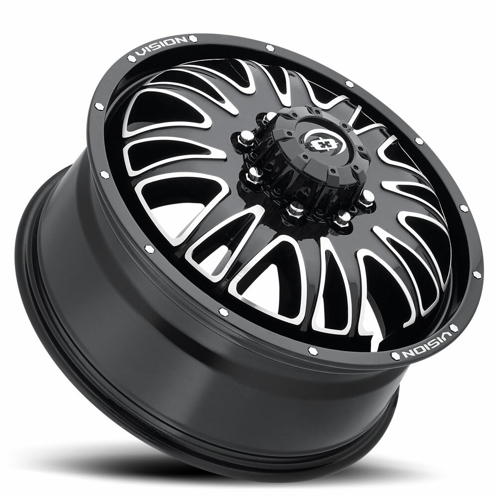 20" Vision HD 401 Rival Gloss Black Machined Front Wheel 20x8.25 8x170 105.5mm