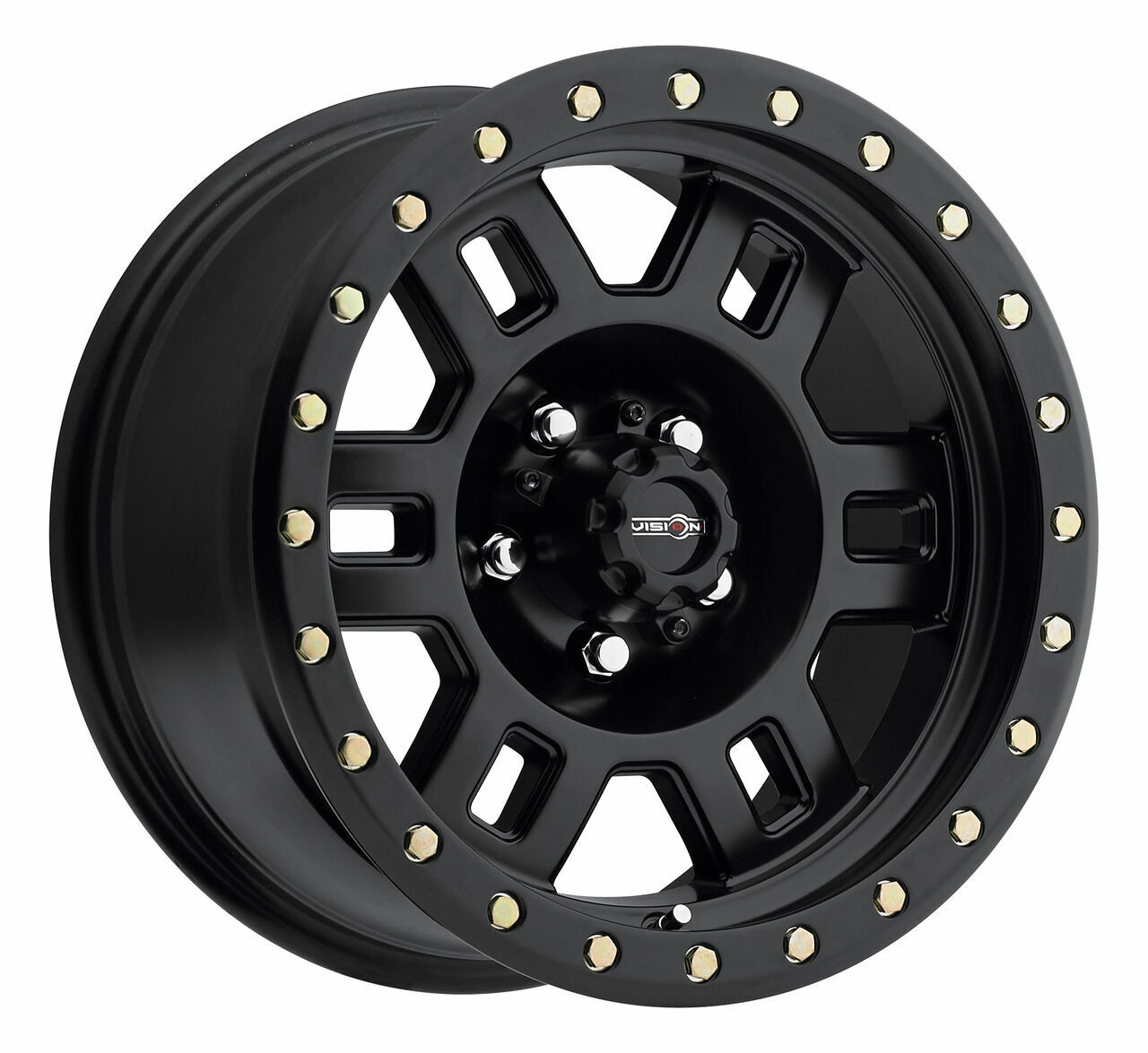 17" Vision Off-Road 398BL Manx Beadlock Gloss Black Wheel 17x8.5  Rim -30mm