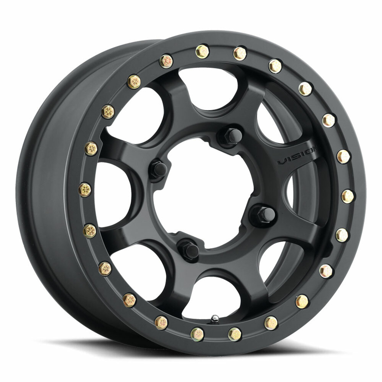 15" Vision ATV 351 Flow Satin Black Wheel 15x7 4x156 Rim 38mm