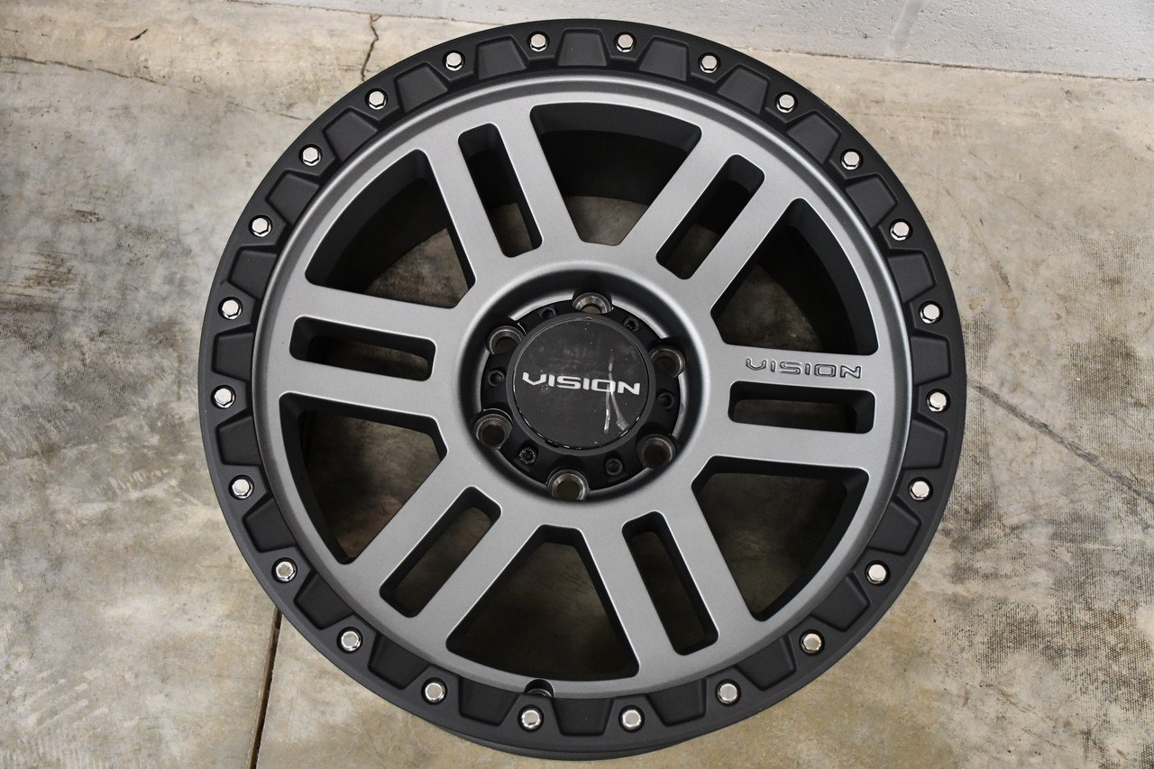 Set 4 20" Vision Off-Road 354 Manx 2 Satin Grey Wheels 20x9 8x6.5 12mm Rims