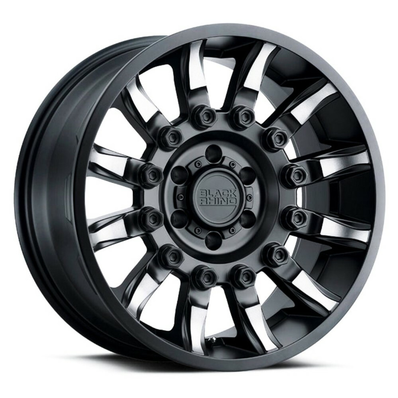 Black Rhino Mission 17x8.5 6x5.5 Matte Black Machined Tinted Spokes Wheel 17"
