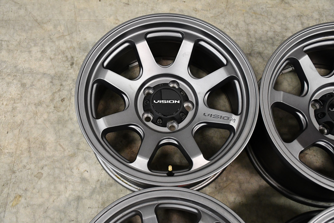 17" Vision Off-Road 351 Flow Satin Grey Wheel 17x8 5x110 Rim 30mm
