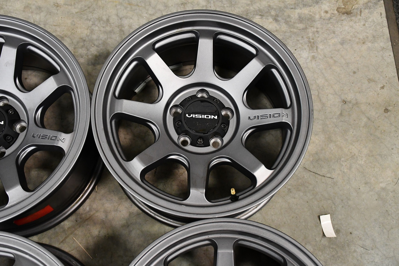 17" Vision Off-Road 351 Flow Satin Grey Wheel 17x8 5x110 Rim 30mm