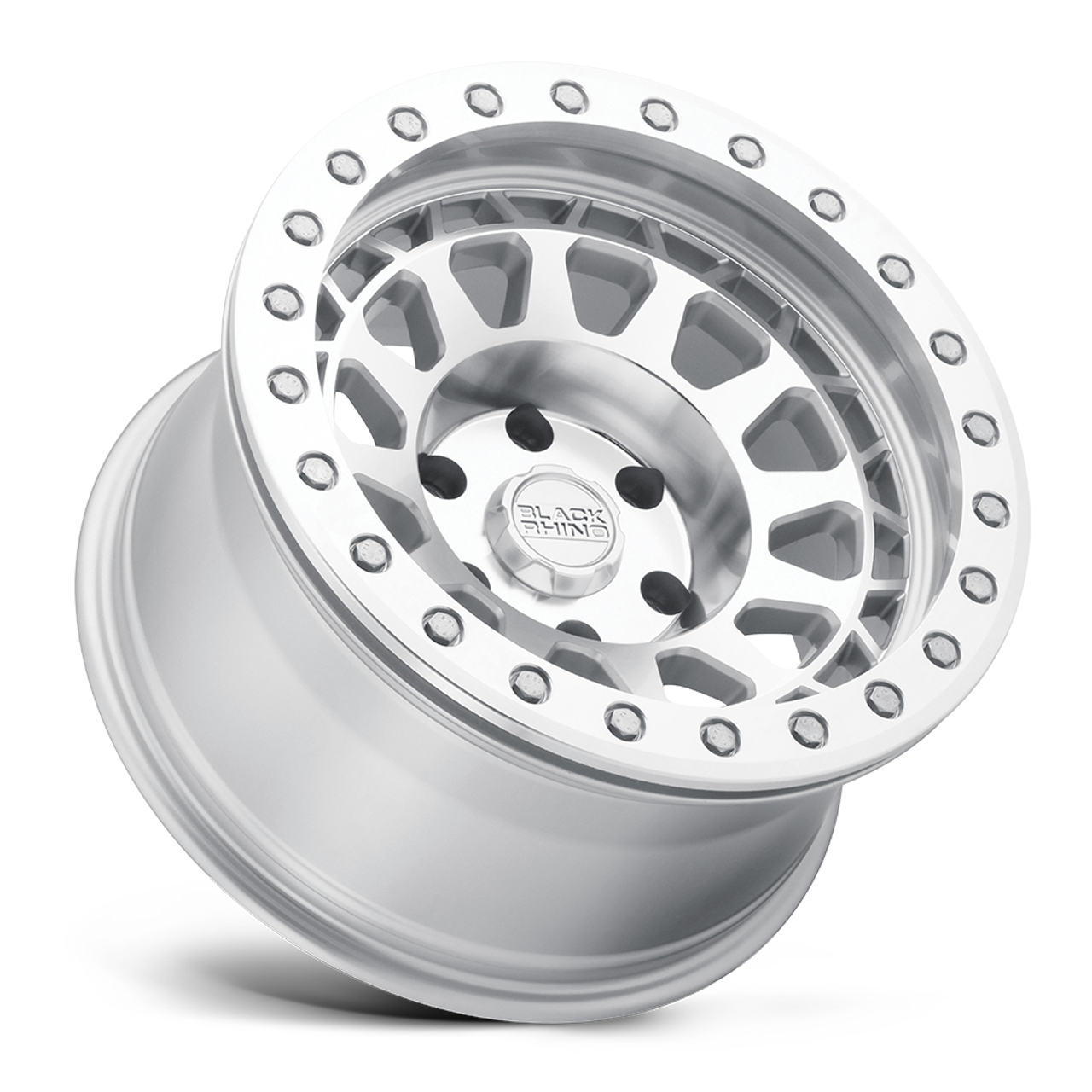 Black Rhino Primm Beadlock 17x8.5 6x5.5 Silver Mirror & Machined Wheel 17" 0mm