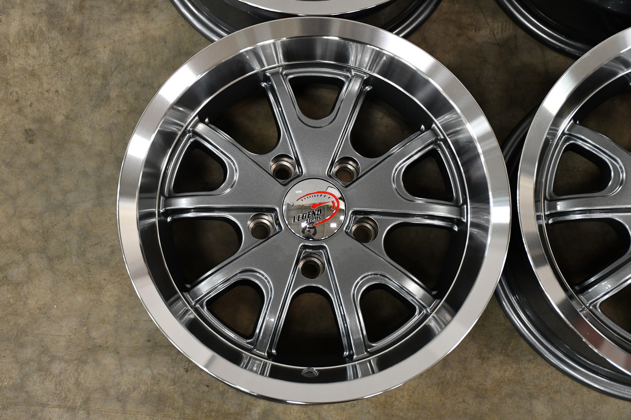 18" Vision Muscle 143 Torque Gunmetal Machined Lip Wheel 18x8.5 5x4.75 Rim 10mm