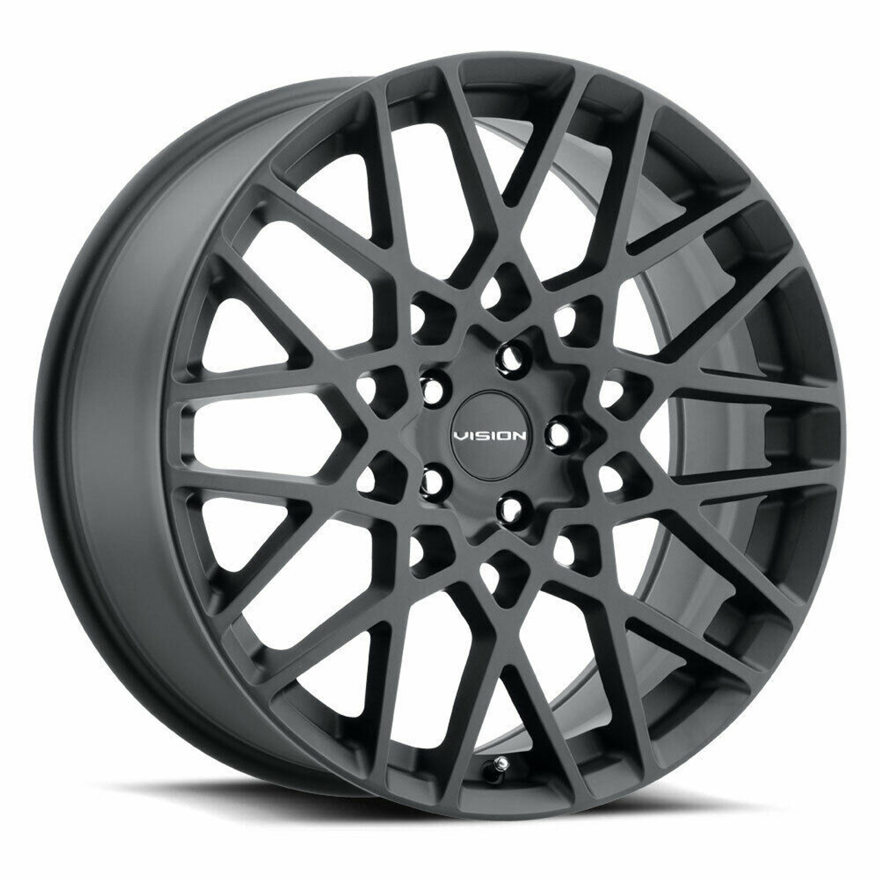 17" Vision Street 474 Recoil Satin Black Wheel 17x8 5x4.25 (5x108) Rim 38mm