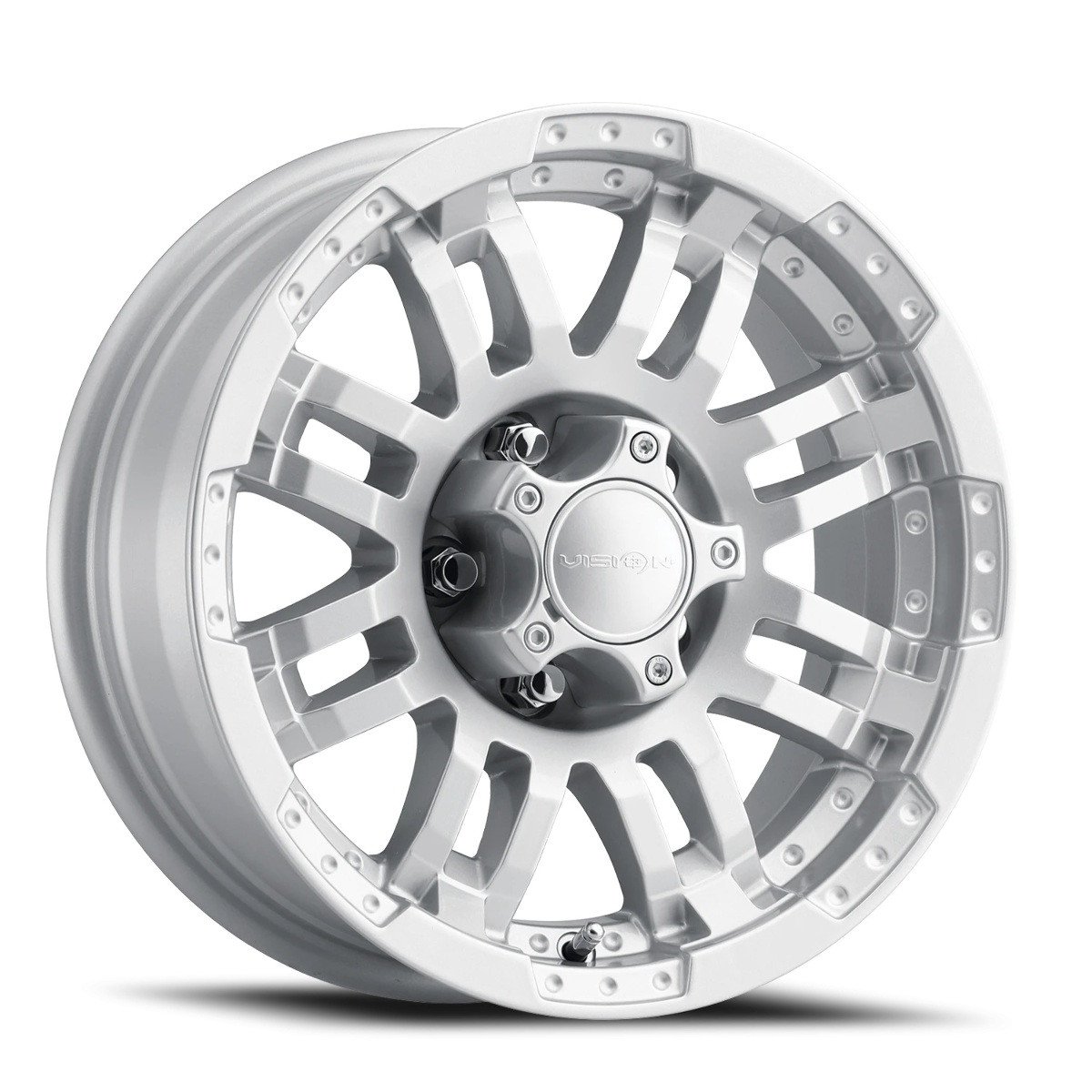 15" Vision HD 375 Warrior Marine Paint Silver Wheel 15x6 6x5.5 Truck Rim 0mm