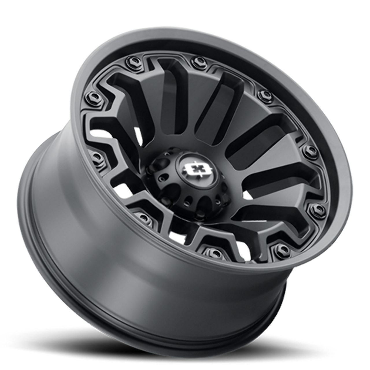 18" Vision Off-Road 362 Armor Satin Black with Black Bolt Wheel 18x9 5x150 12mm