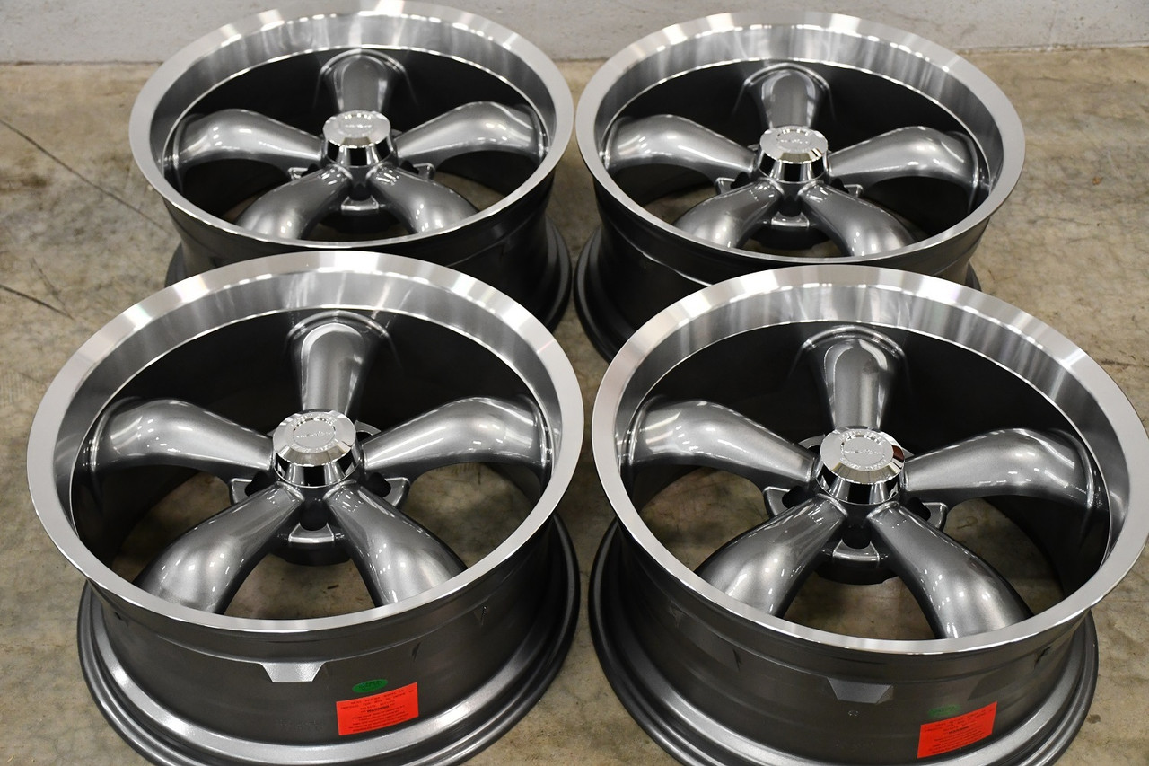 Set 4 18" Vision 142 Legend 5 Gunmetal Machined Lip 18x8.5 5x5 (5x127) -6mm Rims Classic Truck Wheels