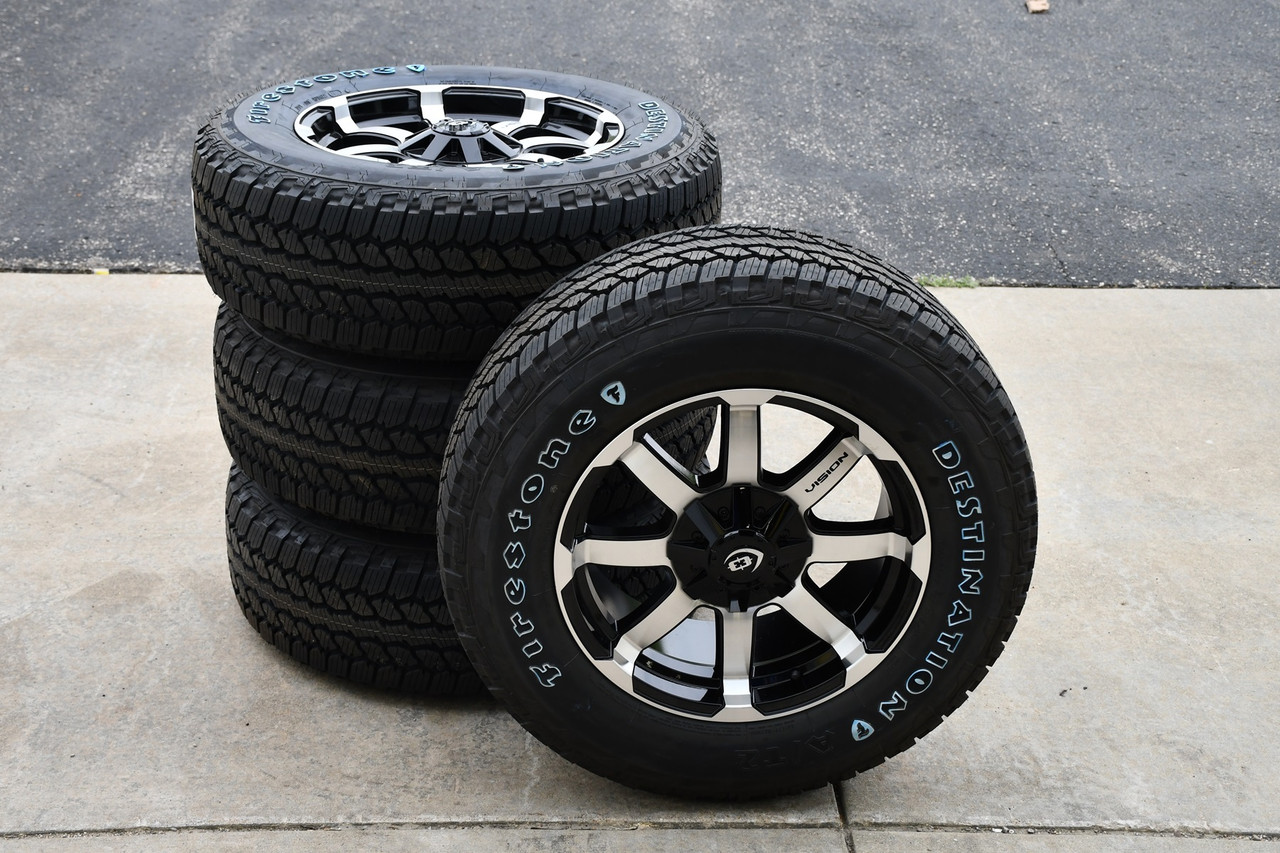 17" Vision Off-Road 413 Valor Gloss Black Machined Wheel 17x8.5 6x135 Rim 18mm