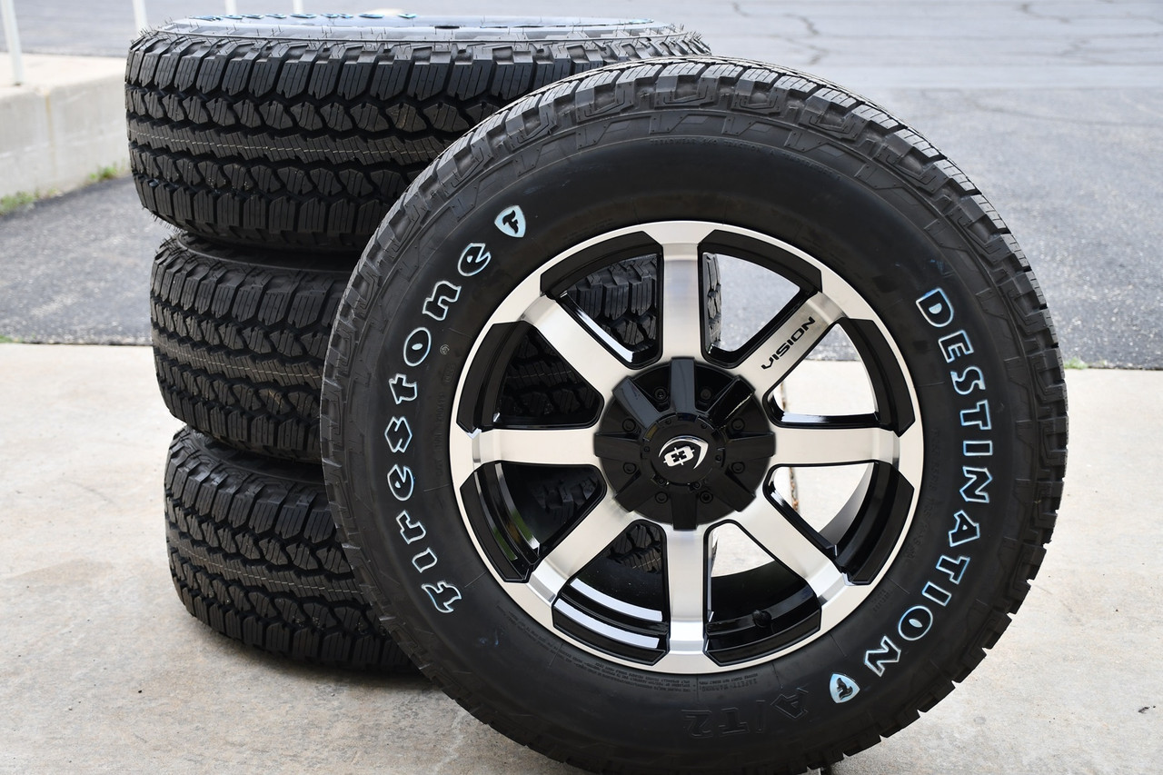 17" Vision Off-Road 413 Valor Gloss Black Machined Wheel 17x8.5 6x135 Rim 18mm